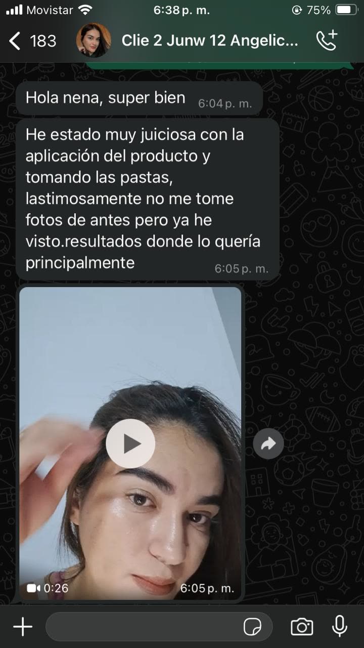 Video resultado capilar compartido por cliente WhatsApp